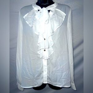Never Worn Blouse with Ruffle Neck